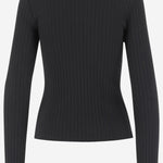 maglia in misto cotone stretch V114684782 001BLK VINCE 