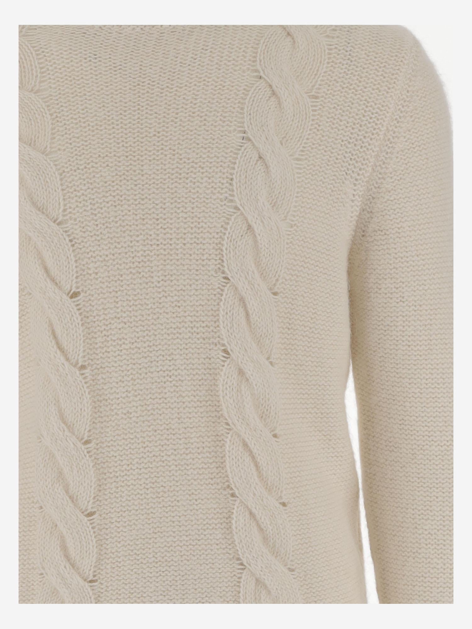 MAGLIA CON TRECCE IN COTONE E ALPACA K4138LW KBG K-WAY 