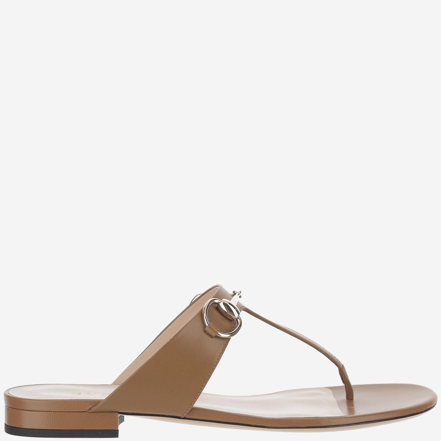 SANDALO INFRADITO IN PELLE 816590 C9D002712 GUCCI 