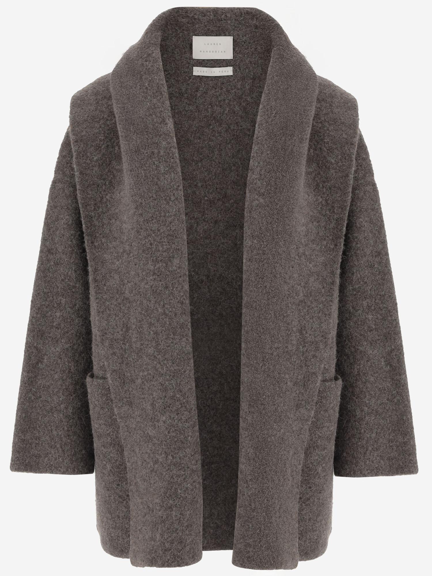 CAPPOTTO IN MISTO BABY ALPACA E LANA MERINO AW25C1180Y119 BLACKENED LAUREN MANOOGIAN 