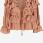 TOP CON VOLANT IN SETA CH25SHT16314 82A CHLOE 