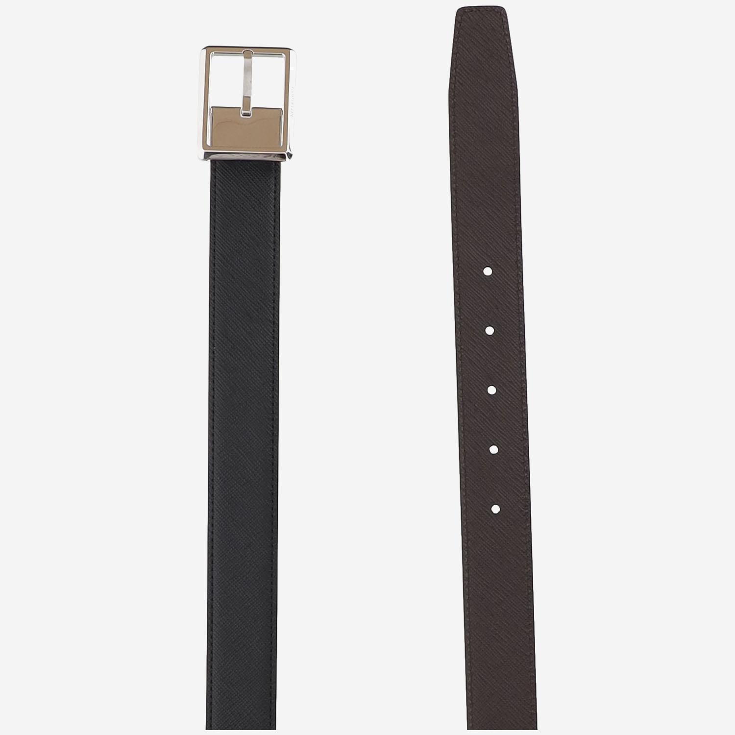 CINTURA IN PELLE REVERSIBILE 222193 BLACK/EBONY MONTBLANC 