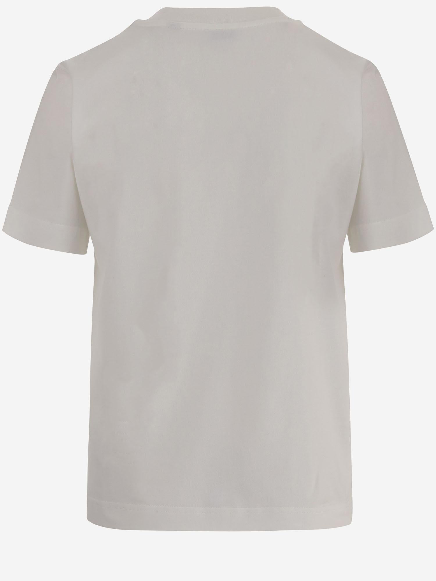 T-SHIRT IN COTONE 8126339 CHALK BURBERRY 