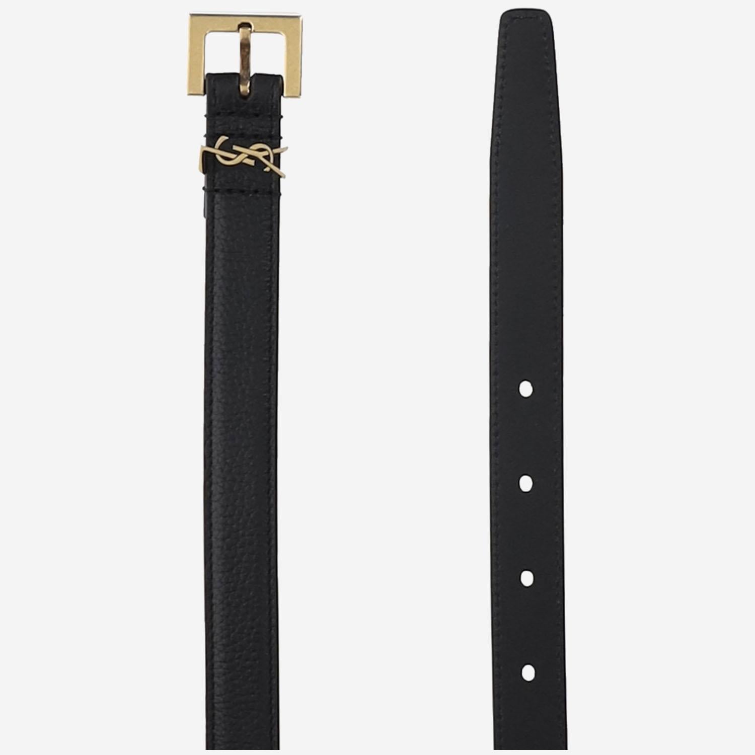 CINTURA CON PLACCA CASSANDRE 612616 DTI0W1000 SAINT LAURENT 