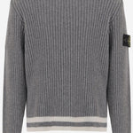 MAGLIONE A COSTE IN MISTO LANA CON PATCH LOGO 5100005 S00M4V0M67 STONE ISLAND KIDS 