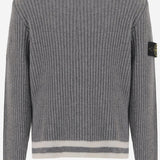 MAGLIONE A COSTE IN MISTO LANA CON PATCH LOGO 5100005 S00M4V0M67 STONE ISLAND KIDS 