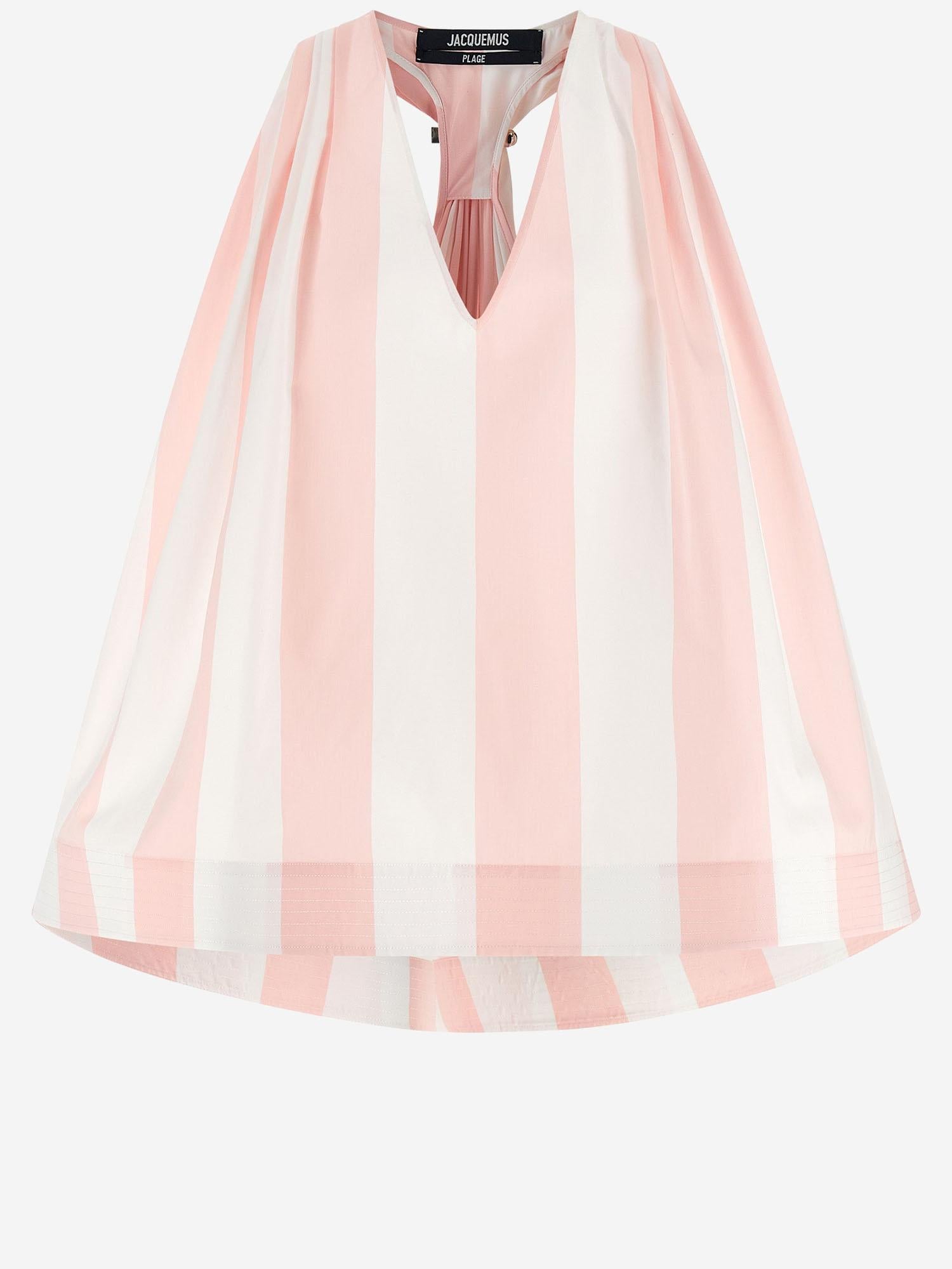 TOP IN COTONE CON MOTIVO A RIGHE TOW00115AW00796 4LS JACQUEMUS 