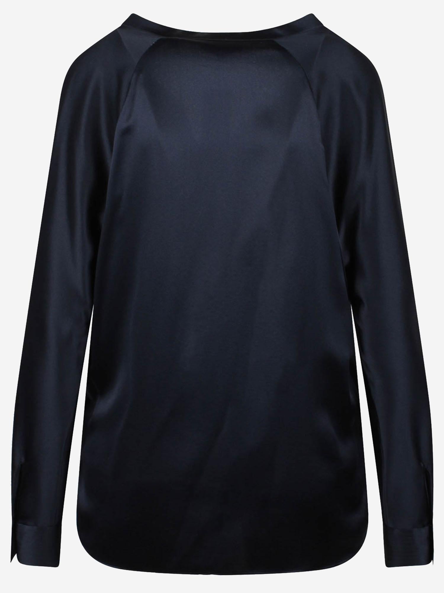 CAMICIA IN SETA CON SCOLLO A V VR84511926 403CBL VINCE 