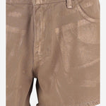PANTALONI CORTI IN COTONE CON ORLO SFRANGIATO DAM25M04. BRONZE DONT @ ME 