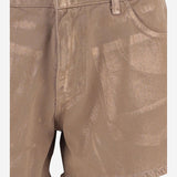 PANTALONI CORTI IN COTONE CON ORLO SFRANGIATO DAM25M04. BRONZE DONT @ ME 