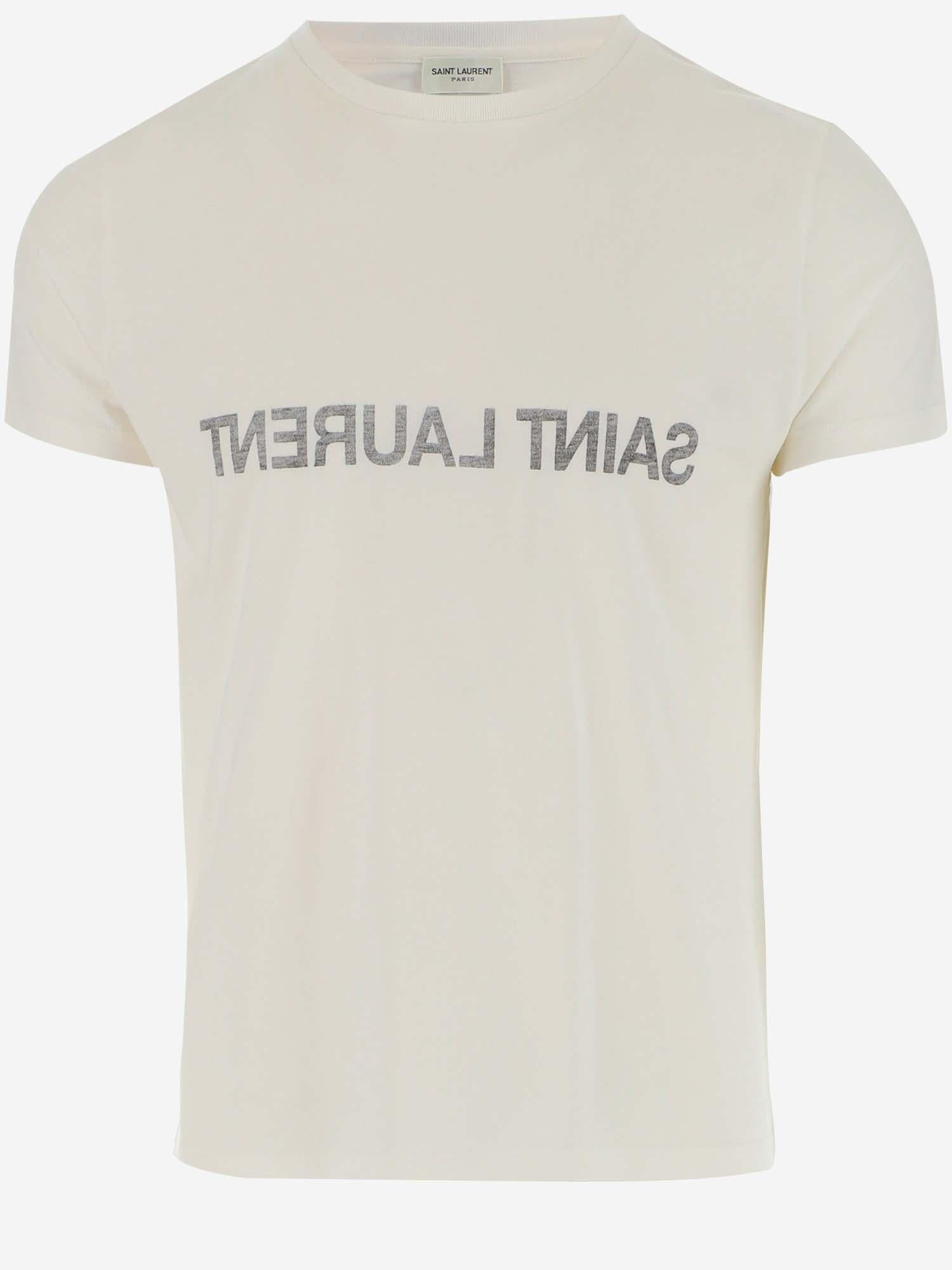 T-SHIRT IN COTONE CON LOGO 663278 Y37AW9744 SAINT LAURENT 