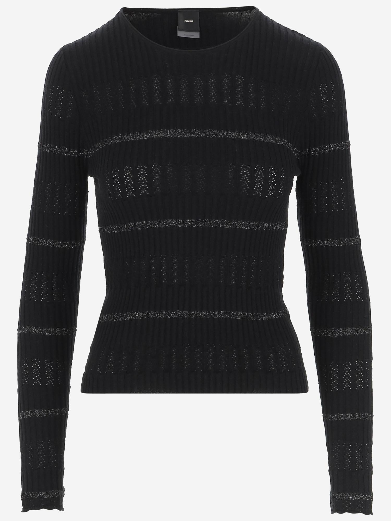 PULLOVER IN COTONE E SETA 104735 A2FCZ99 PINKO 