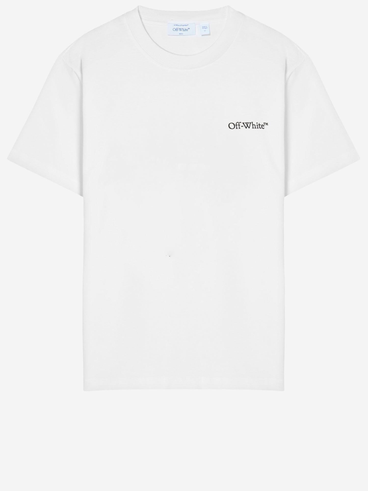 T-SHIRT IN COTONE CON LOGO 44MAA027S26J001 1000 OFF-WHITE 