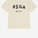 T-SHIRT IN COTONE CON LOGO S6MSJUTH001 013 MSGM KIDS 