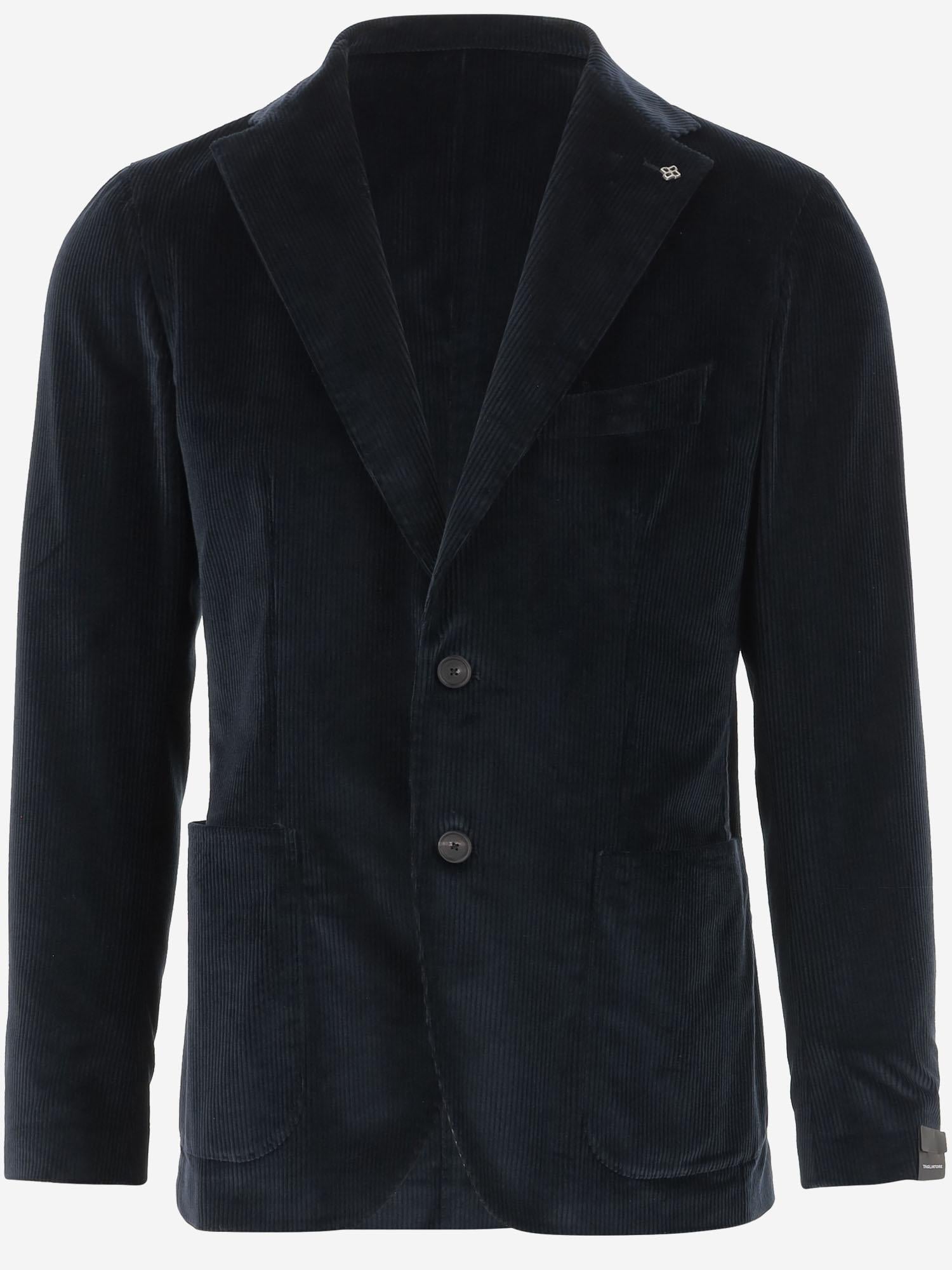 GIACCA MONOPETTO IN VELLUTO DI COTONE STRETCH 1SMC22K 300009B3429 TAGLIATORE 