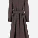 Cappotto doppiopetto in lana pied de poule CH25WMA61169 990 CHLOE 