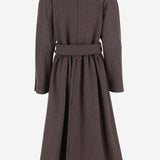 Cappotto doppiopetto in lana pied de poule CH25WMA61169 990 CHLOE 