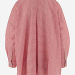 CAMICIA A QUADRI IN misto seta COTONE DLWPLSPLA02 WHITERED PERO 