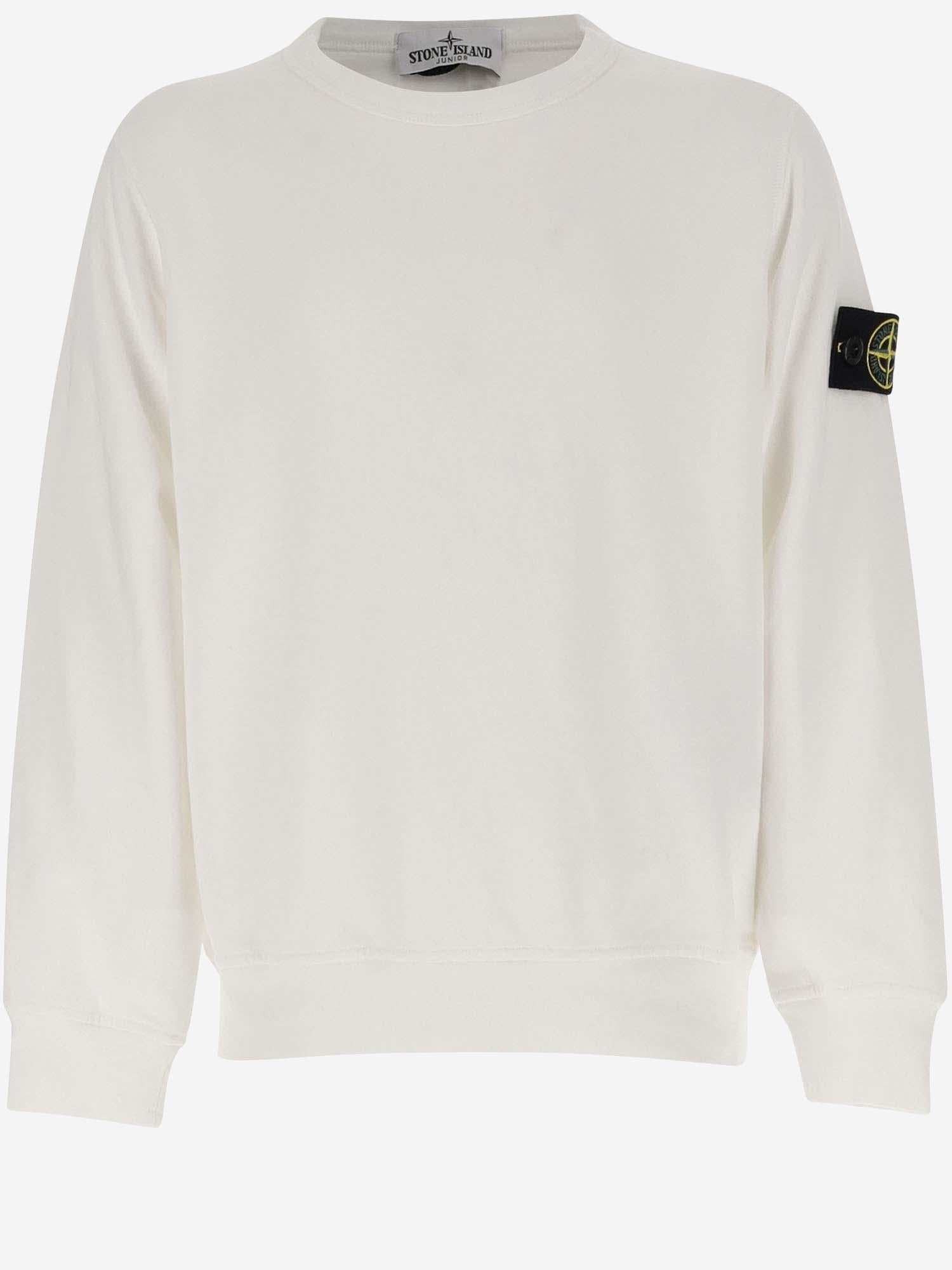 FELPA IN COTONE CON LOGO 6100005 S0040V0001 STONE ISLAND KIDS 