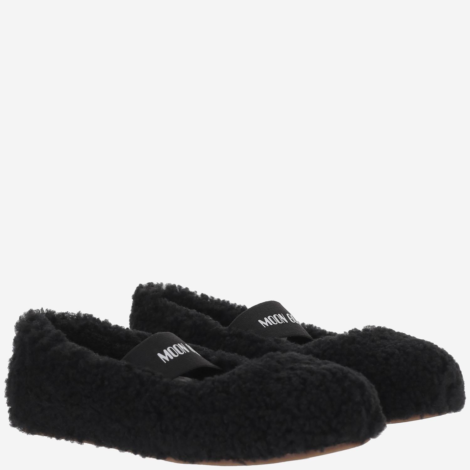 BALLERINE IN SHEARLING CON LOGO 2400010 N001 MOON BOOT 