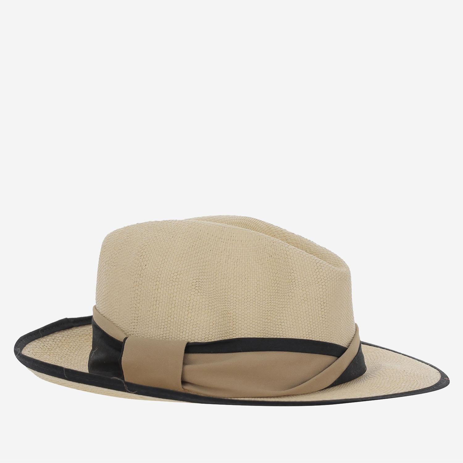CAPPELLO OVALE IN PAGLIA ASIMETRICO NATURAL ALEXIA ALVAREZ DE TOLEDO 