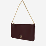 POCHETTE IN PELLE CON LOGO 102747 A0F1R49Q PINKO 
