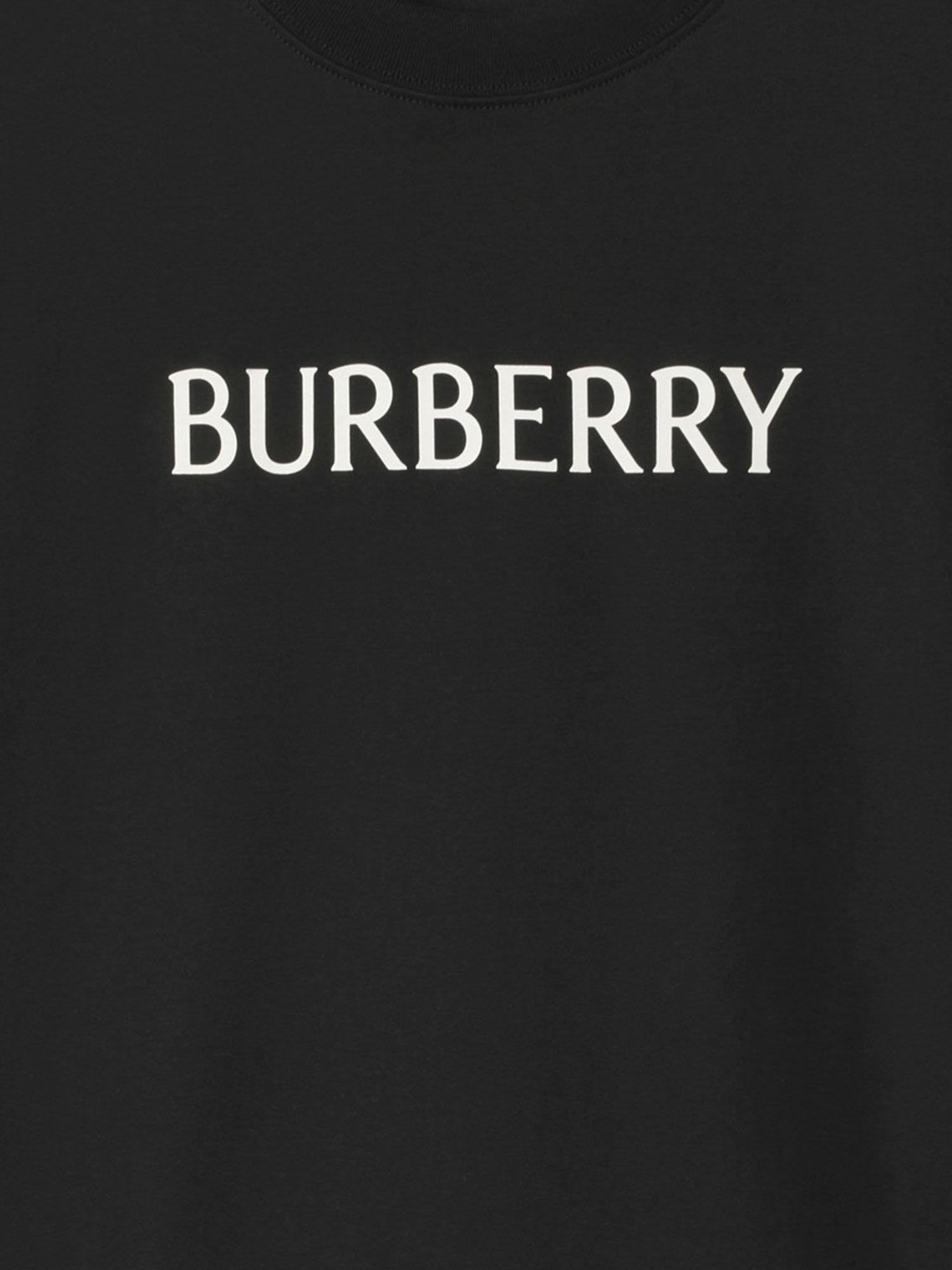 T-SHIRT IN COTONE CON LOGO 8118977 BLACK BURBERRY 