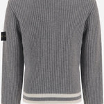 MAGLIONE A COSTE IN MISTO LANA CON PATCH LOGO 5100005 S00M4V0M67 STONE ISLAND KIDS 