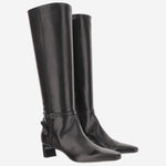 STIVALI IN PELLE CON DETTAGLI A FIBBIA 4838 NERO SARTORE 