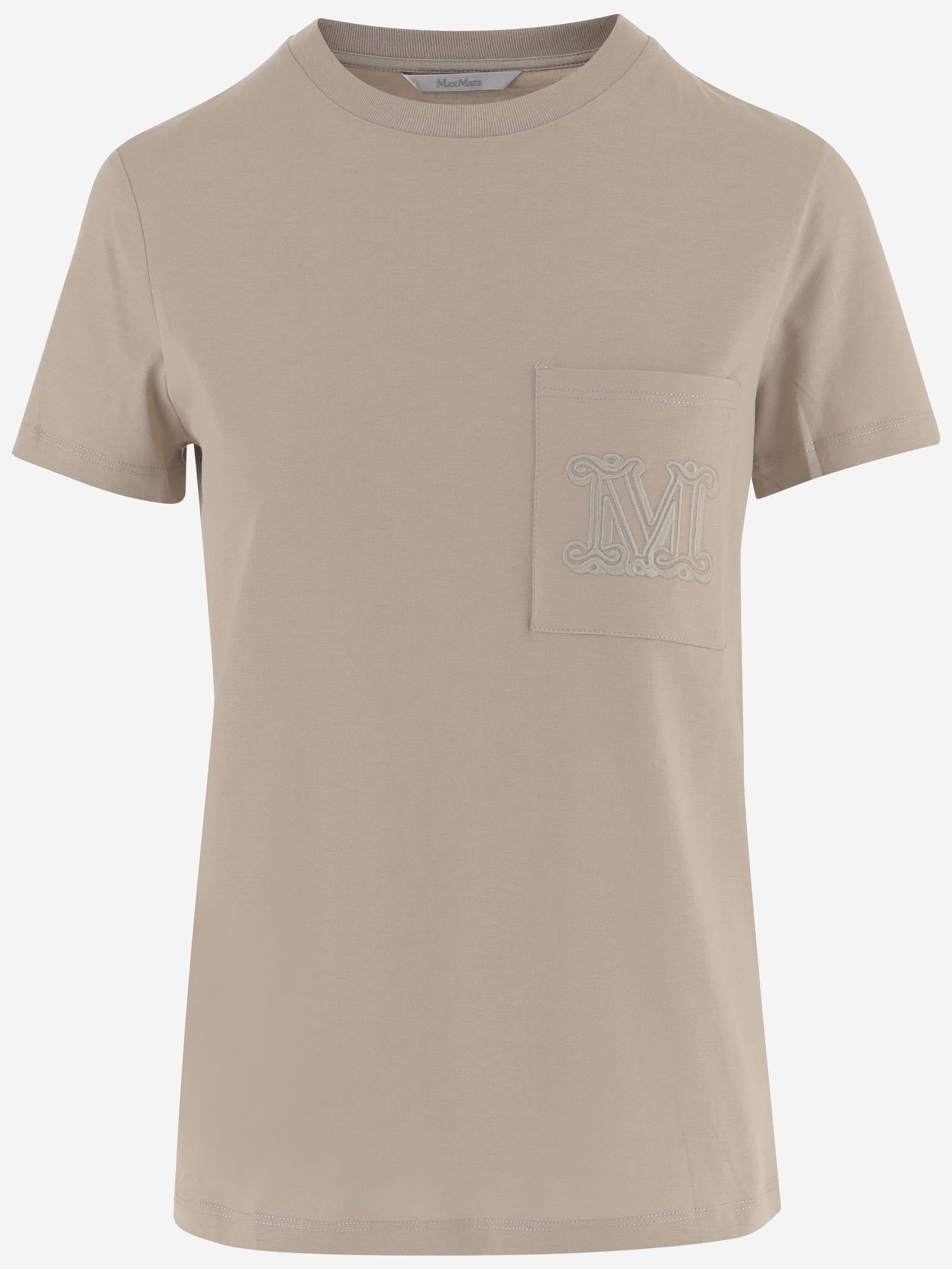 T-SHIRT IN COTONE CON LOGO PAPAIA 002 MAX MARA 