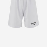 PANTALONI CORTI IN COTONE CON LOGO S74MU0894 S25539100 DSQUARED2 