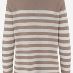 MAGLIA IN CASHMERE CON MOTIVO A RIGHE R2C103 414 BRUNO MANETTI 