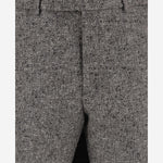 Pantaloni in tessuto mouliné in lana 850333 Z7AXO9024 GUCCI 