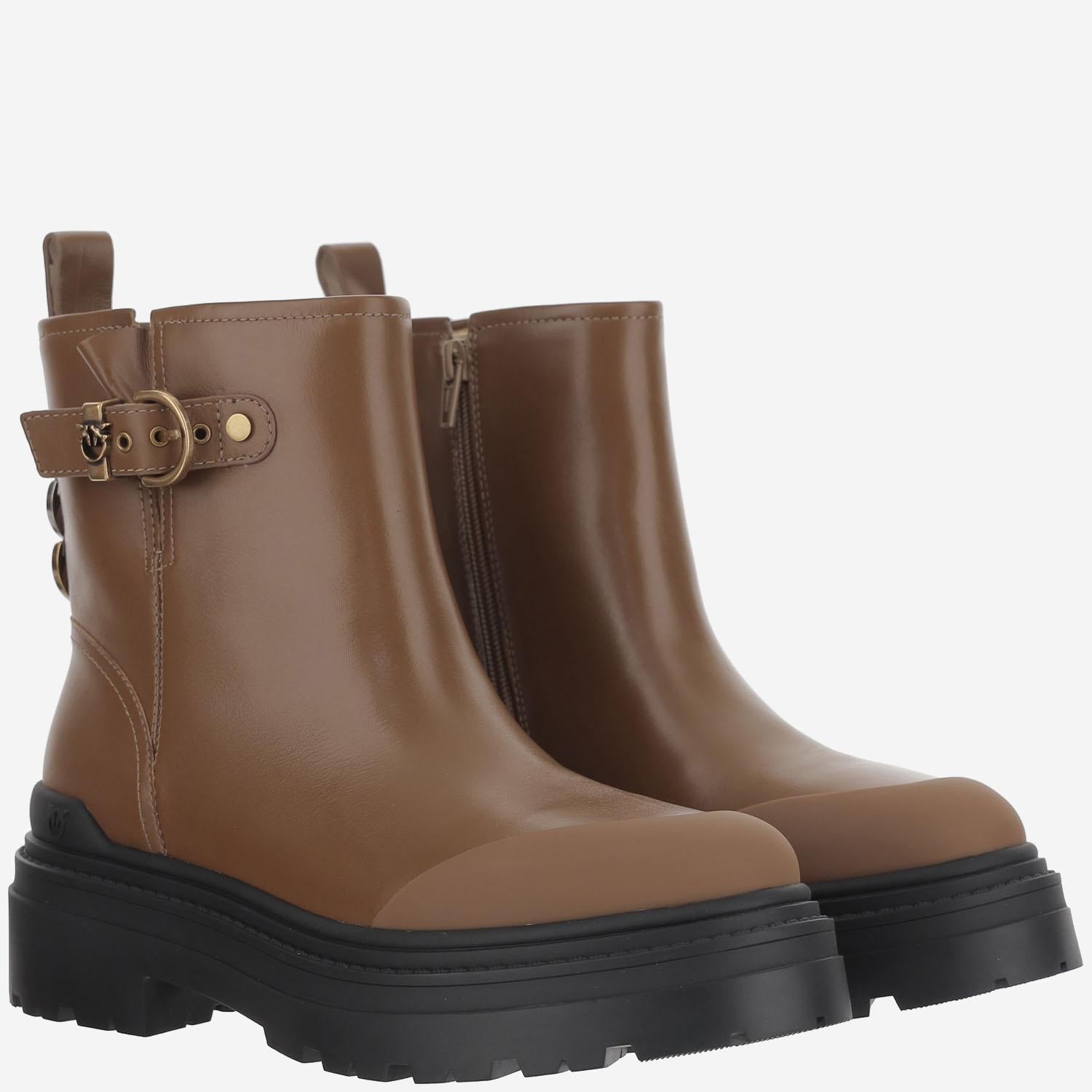 STIVALETTI MIA 21 IN PELLE SD0409 P001GU8 PINKO 