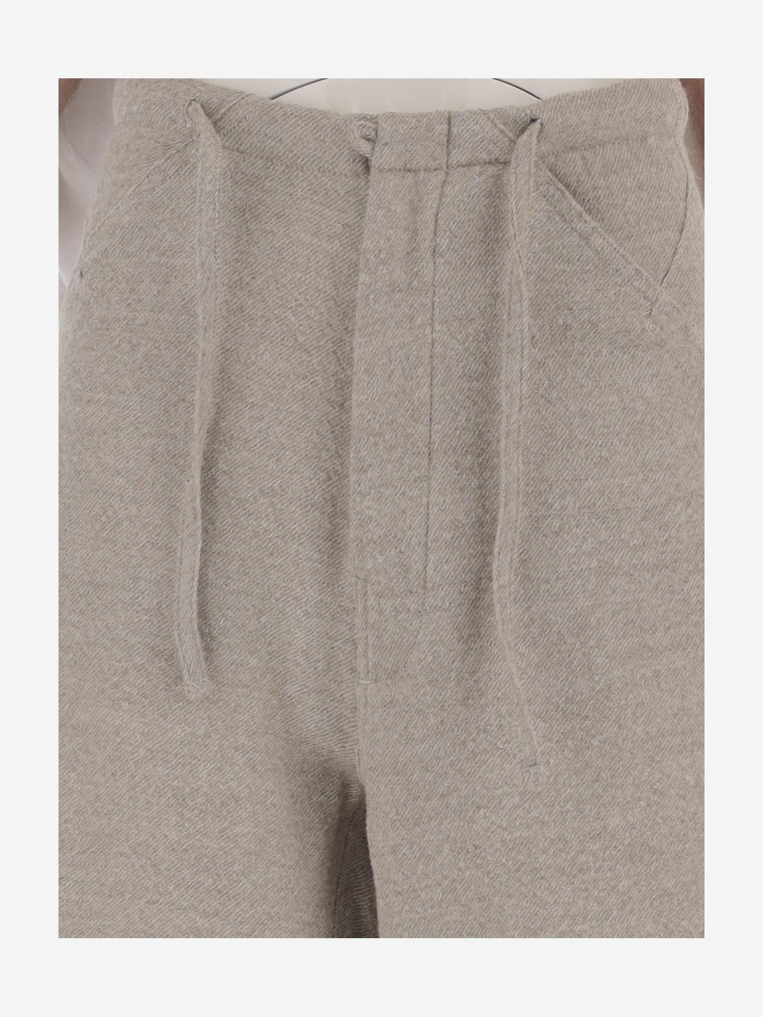 PANTALONI OVERSIZE IN LANA CON COULISSE WTR42 FAW280085 DARKPARK 