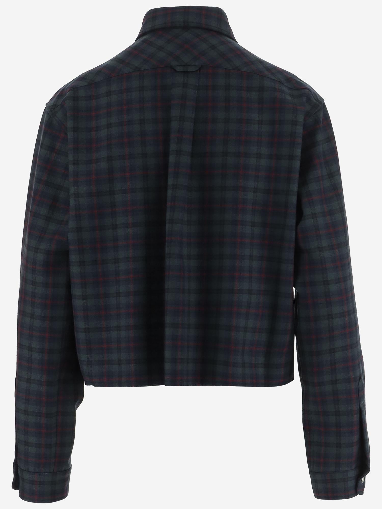 CAMICIA TARTAN IN LANA MK1970 174RF0D3Z MIU MIU 
