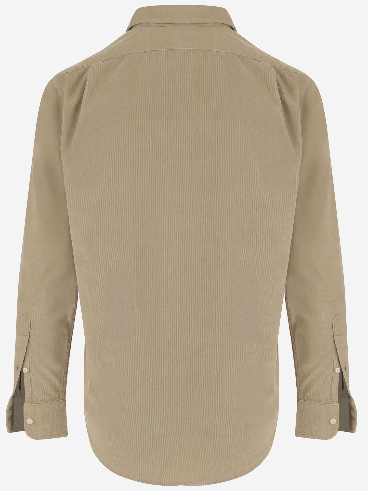 Camicia in velluto a coste beige 710P00518 004 POLO RALPH LAUREN 