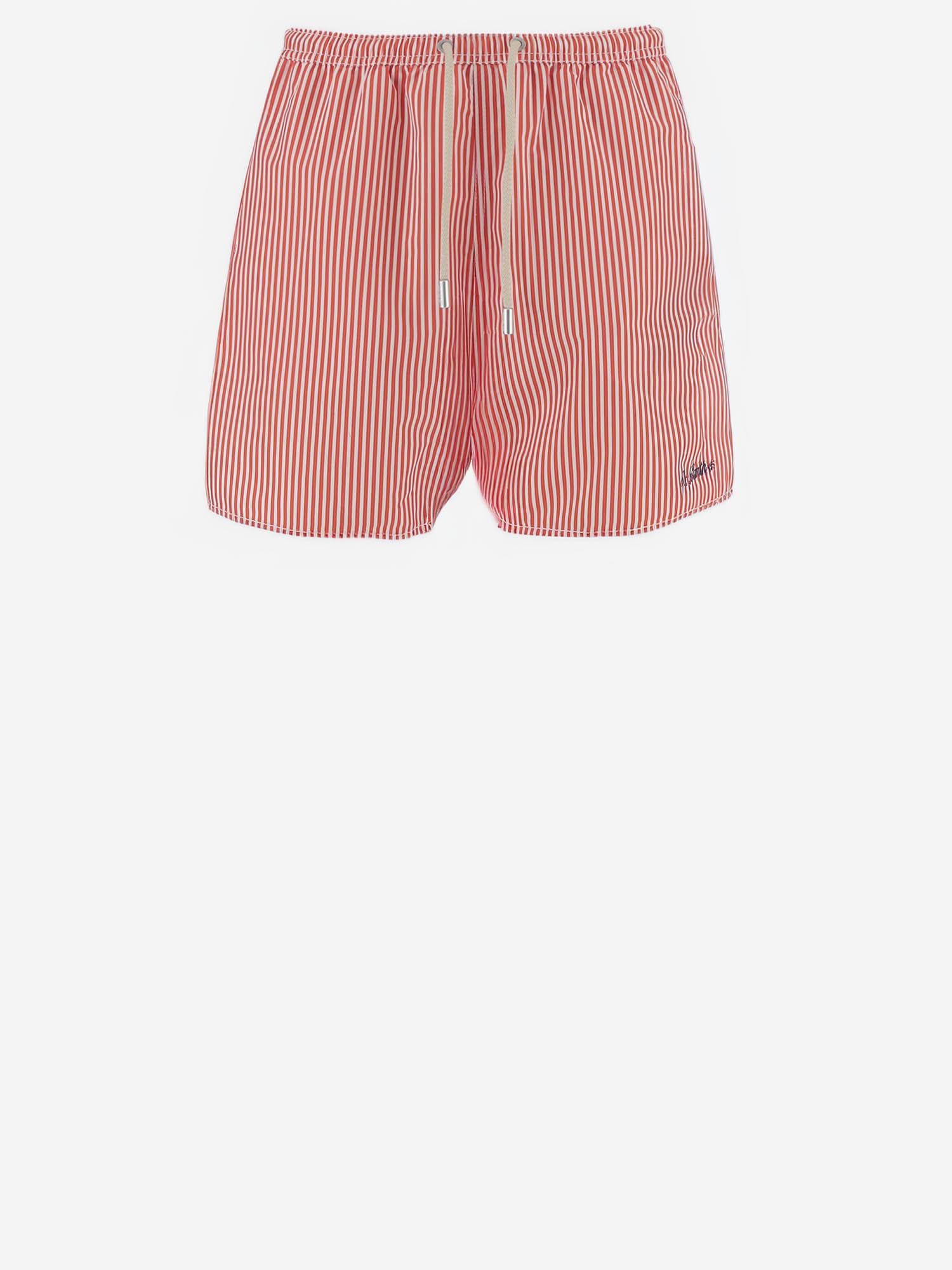 SHORTS DA BAGNO IN NYLON CON MOTIVO A RIGHE SYR0001 04067L MC2 SAINT BARTH 