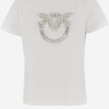 T-SHIRT IN COTONE CON LOGO 100535 A2RNZ05 PINKO 