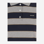 POLO IN COTONE CON MOTIVO A RIGHE MJN536 14RTF005R MIU MIU 