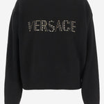 MAGLIONE IN LANA A COSTE CON STUDS 1018589 1A162071B000 VERSACE 
