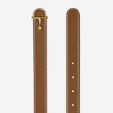 Cintura sottile in pelle con fibbia a mezzo morsetto 836993 AAEFH2718 GUCCI 
