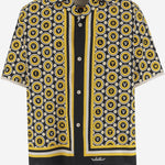 CAMICIA DA BOWLING IN COTONE CON STAMPA BULLES ROYALES 7V3AA111 AYQCLP VALENTINO 