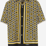CAMICIA DA BOWLING IN COTONE CON STAMPA BULLES ROYALES 7V3AA111 AYQCLP VALENTINO 