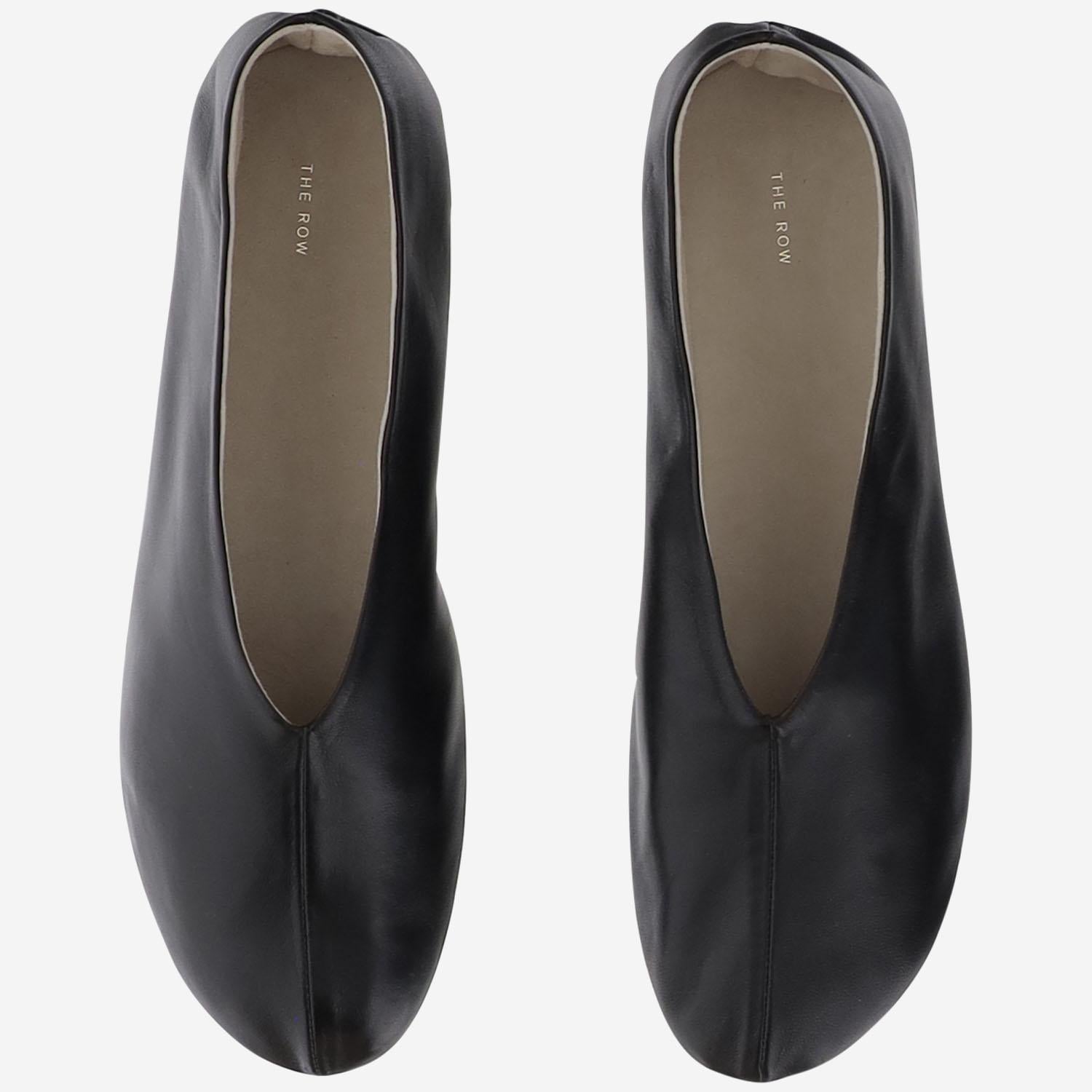 BALLERINE STELLA MULES IN PELLE F1638N66 BLK THE ROW 