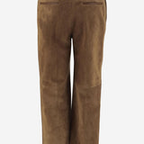 PANTALONI IN SUEDE CON MORSETTO 815074 XNA6B2234 GUCCI 