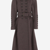 Cappotto doppiopetto in lana pied de poule CH25WMA61169 990 CHLOE 