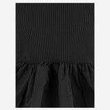 MAGLIONE A COSTINE CON FONDO CON RUCHE IN LANA E FAILLE KN2738040 999B PATOU 