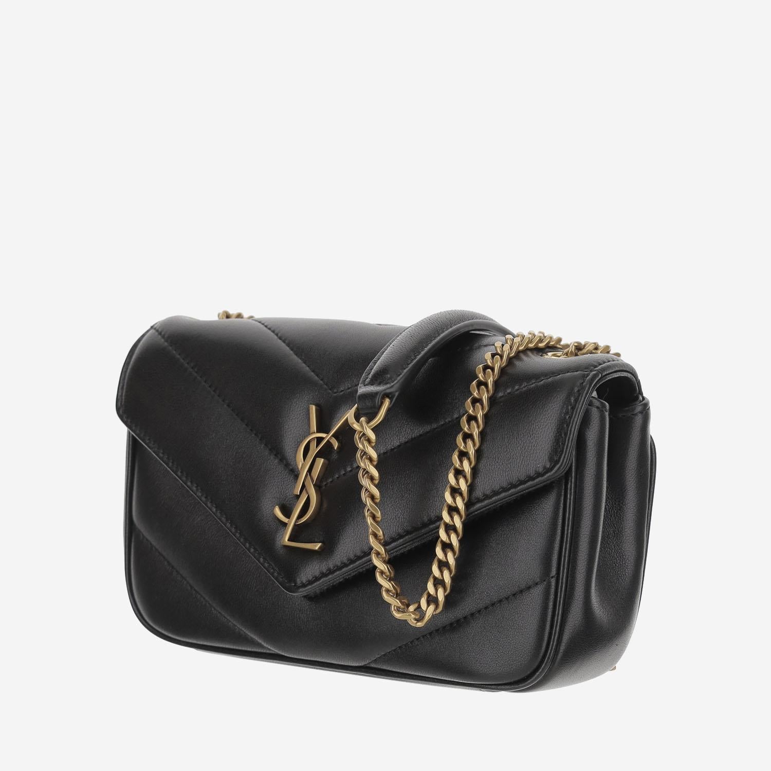 Borsa loulou mini in pelle 821749 AAEAX1000 SAINT LAURENT 