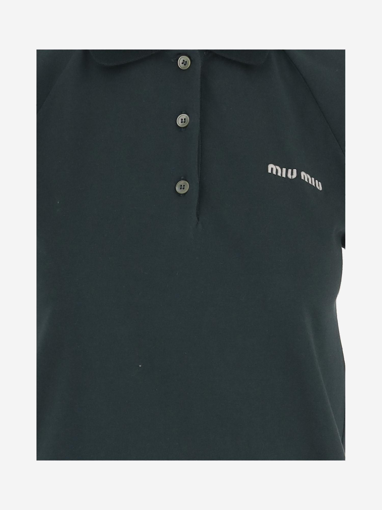 POLO IN COTONE CON LOGO MJNA19 182DF0R3V MIU MIU 